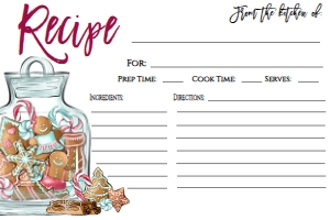 Recipe Card Cookie Jar design preview