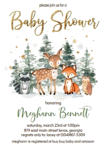 Baby Shower Woodland Winter Trees: Baby Shower Woodland Winter Trees