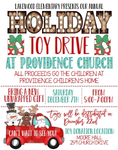 Holiday Toy Drive Santa and Friends 11x14: Holiday Toy Drive Santa and Friends 5x7