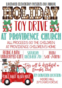 Holiday Toy Drive Santa and Friends 5x7: Holiday Toy Drive Santa and Friends 5x7