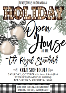 Holiday Open House Rustic Ornament 5x7 design preview