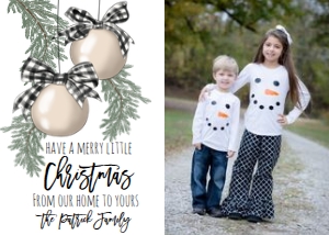 Merry Little Christmas Ornament Photo Card: Merry Little Christmas Ornament Photo Card
