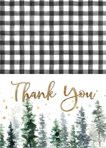 Baby Shower Cold Outside Tree Line Thank You: Baby Shower Cold Outside Tree Line