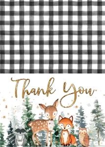 Baby Shower Woodland Winter Thank You: Baby Shower Woodland Winter Trees