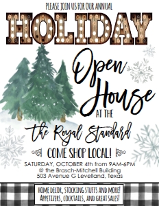 Holiday Open House Rustic Trees 8.5x11: Holiday Open House Rustic Trees 8.5x11