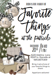 Christmas Favorite Things Holiday Party Invite: Christmas Favorite Things Holiday Party Invite