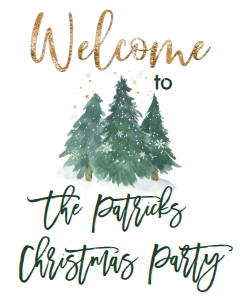 Christmas Party 3 Tree Oh What Fun Welcome Sign: Christmas Party 3 Tree Oh What Fun Invite