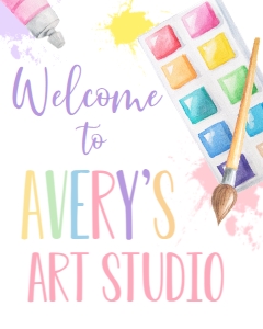 Birthday Art Party Pastel 8x10 Sign: Birthday Art Party Pastel