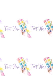 Birthday Art Party Pastel Food Tent Full Page: Birthday Art Party Pastel