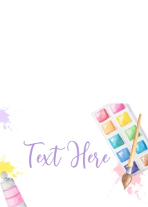 Birthday Art Party Pastel Food Tent Single Page: Birthday Art Party Pastel