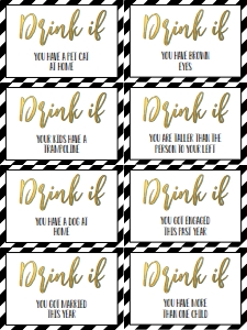 NYE Drink If Game Diagonal Stripe: NYE Drink If Game Diagonal Stripe