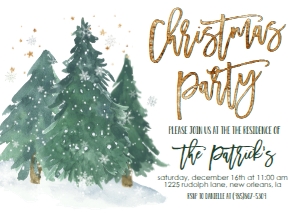 Christmas Party 3 Tree Invite: Christmas Party 3 Tree Invite