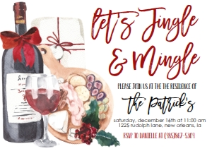 Christmas Party Wine Cheese Jingle Mingle: Christmas Party Wine Cheese Jingle Mingle