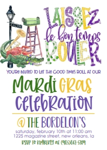 Mardi Gras Bourbon Street Good times Laissez: Mardi Gras Bourbon Street Good times Laissez