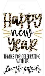NYE Happy New Year Party Word Favor Tag: NYE Happy New Year Party Word Favor Tag