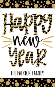 NYE Wine Label Happy New Year: NYE Wine Label Happy New Year