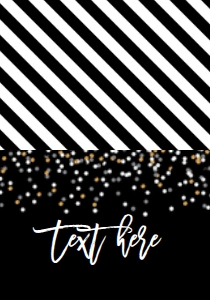 NYE Black Confetti Food Tent: NYE Drink If Game Black Confetti