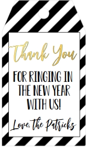 NYE Stripe Favor Tag: NYE Drink If Game Diagonal Stripe