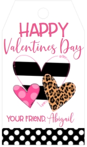 Valentines Day Hearts Favor Tag: Valentines Day Hearts Favor Tag