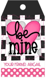 Valentines Day Be Mine Favor Tag: Valentines Day Be Mine Favor Tag