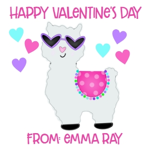 Valentines Llama 2.5x2.5: Valentines Llama 2.5x2.5