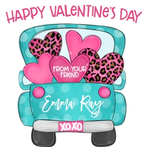 Valentines Truck 2.5x2.5: Valentines Truck 2.5x2.5