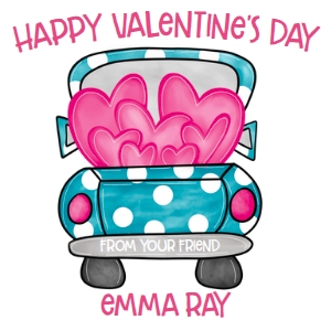 Valentines Aqua Truck 2.5x2.5: Valentines Aqua Truck 2.5x2.5