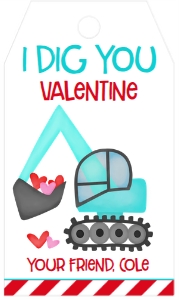 Valentines Day I Dig You Favor Tag: Valentines Day I Dig You Favor Tag