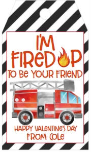 Valentine's Day Fired Up Favor Tag: Valentine's Day Fired Up Favor Tag