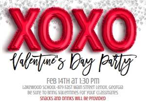 Valentines Day XOXO Red Balloon Silver Confetti: Valentines Day XOXO Red Balloon Silver Confetti
