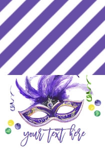 Mardi Gras Food Tent Purple Mask Single: Mardi Gras Baby Shower Queen