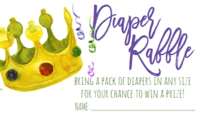 Mardi Gras Baby Shower Crown Diaper Raffle: Mardi Gras Baby Shower King