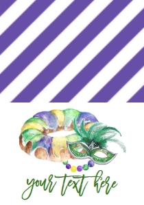 Mardi Gras King Cake Green Mask Food Tent design preview