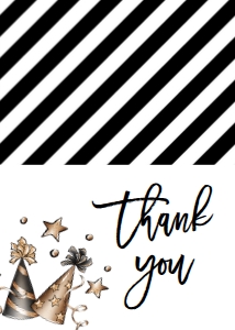 NYE Confetti Hats Thank You: NYE Party Hat Marquee Invite