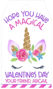 Valentines Tag Unicorn Horn: Valentines Tag Unicorn Horn