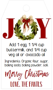 Favor Tag Christmas Pancake Mix design preview