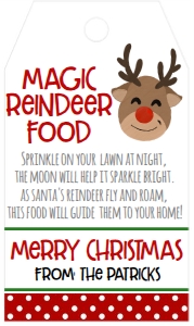 Christmas Tag Reindeer Food Tag Rudolph 2: Christmas Tag Reindeer Food Tag Rudolph 2
