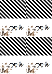 NYE Confetti Hats Food Tent Full Page: NYE Drink If Game Confetti Hats