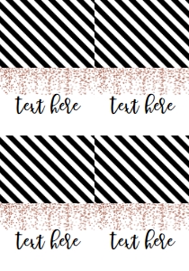 NYE Rose Gold Glitter Food Tent Full Page: NYE Memories Game Rose Gold Glitter