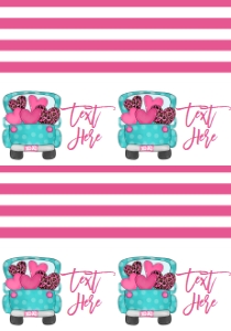 Valentine Birthday Aqua Truck Food Tent Full Page: Valentine Birthday Aqua Truck