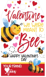 Valentine Favor Tag Meant to Bee: Valentine Favor Tag Meant to Bee