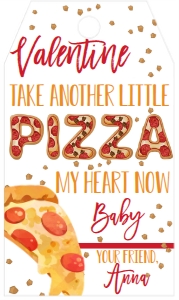 Valentine Take Another Pizza My Heart Favor Tag: Valentine Take Another Pizza My Heart Favor Tag