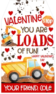 Valentine Loads of Fun Favor Tag: Valentine Loads of Fun Favor Tag