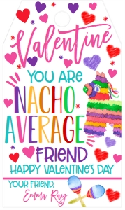Valentine Nacho Average Friend Favor Tag: Valentine Nacho Average Friend Favor Tag
