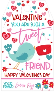Valentine So Tweet Favor Tag: Valentine So Tweet Favor Tag