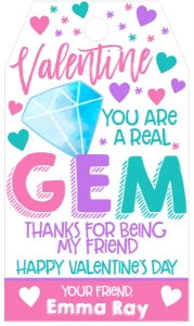 Valentine You are a Gem Favor Tag: Valentine You are a Gem Favor Tag