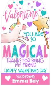 Valentine You are Magical Unicorn Favor Tag: Valentine You are Magical Unicorn Favor Tag