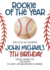 Birthday Baseball Rookie: Birthday Baseball Rookie