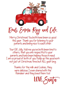 Christmas Santa Letter Truck: Christmas Santa Letter Truck