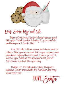 Christmas Santa Letter Milk Cookies Simple: Christmas Santa Letter Milk Cookies Simple